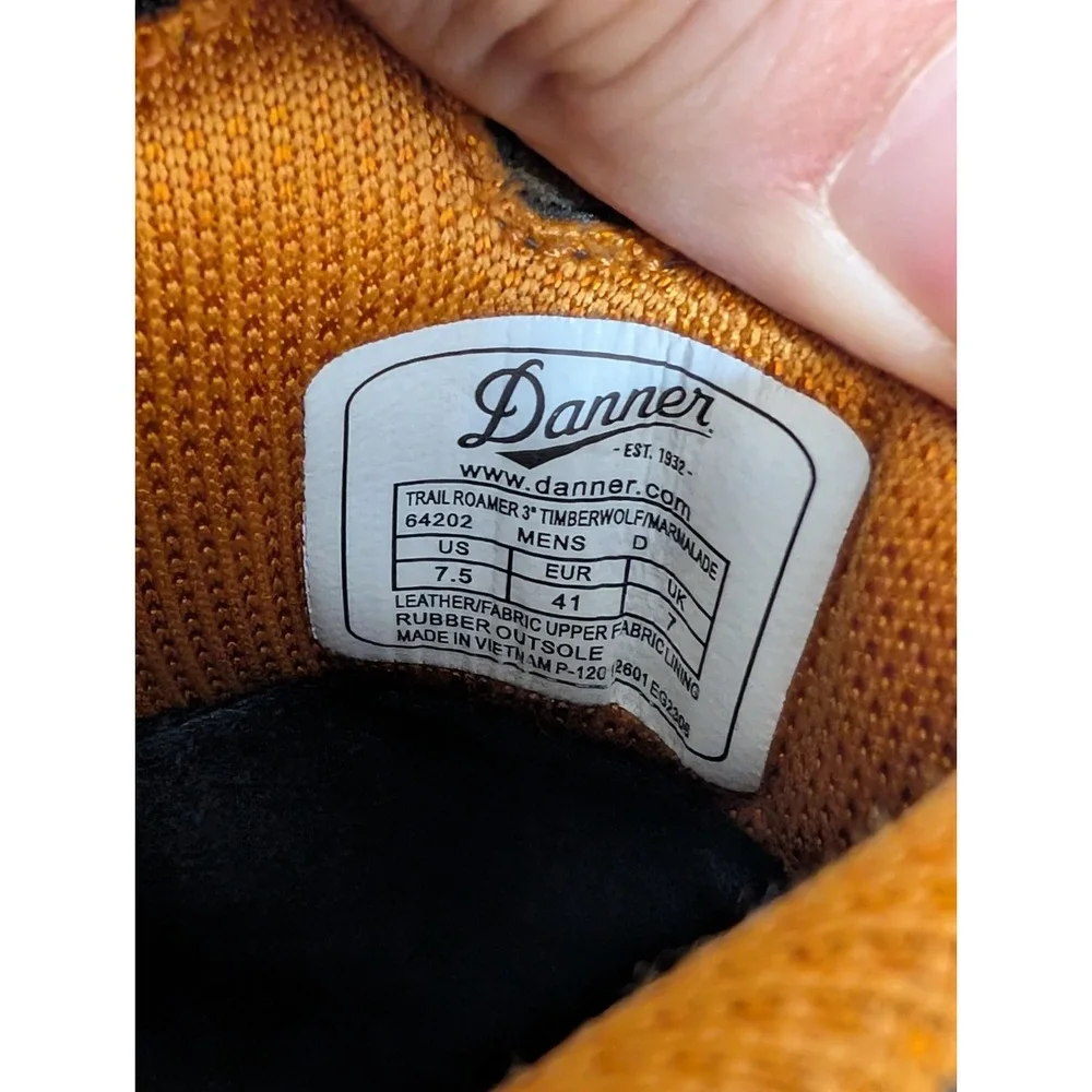 Danner Trail Roamer‎ Vibram Waterproof Leather Shoes Men's Brown 7.5